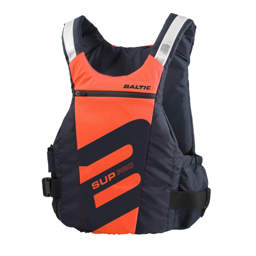 orange and black life jacket